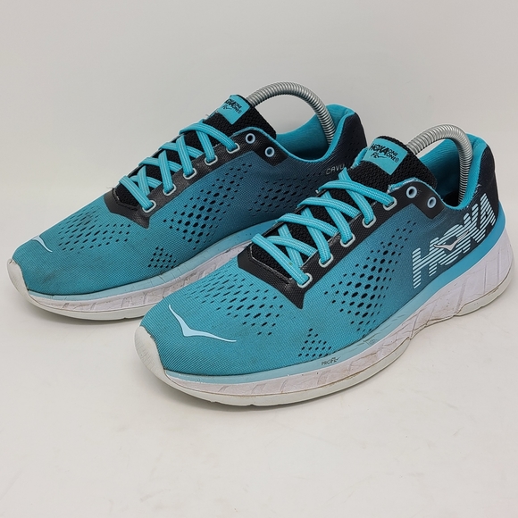 Hoka One One Cavu Running Walking Athletic Shoes Black BlueBird sz 8.5 - Picture 3 of 11